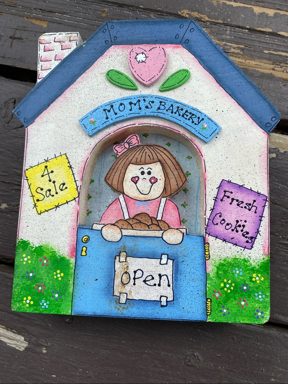 Hand Painted Cookie Jar Lid , jar NOT included